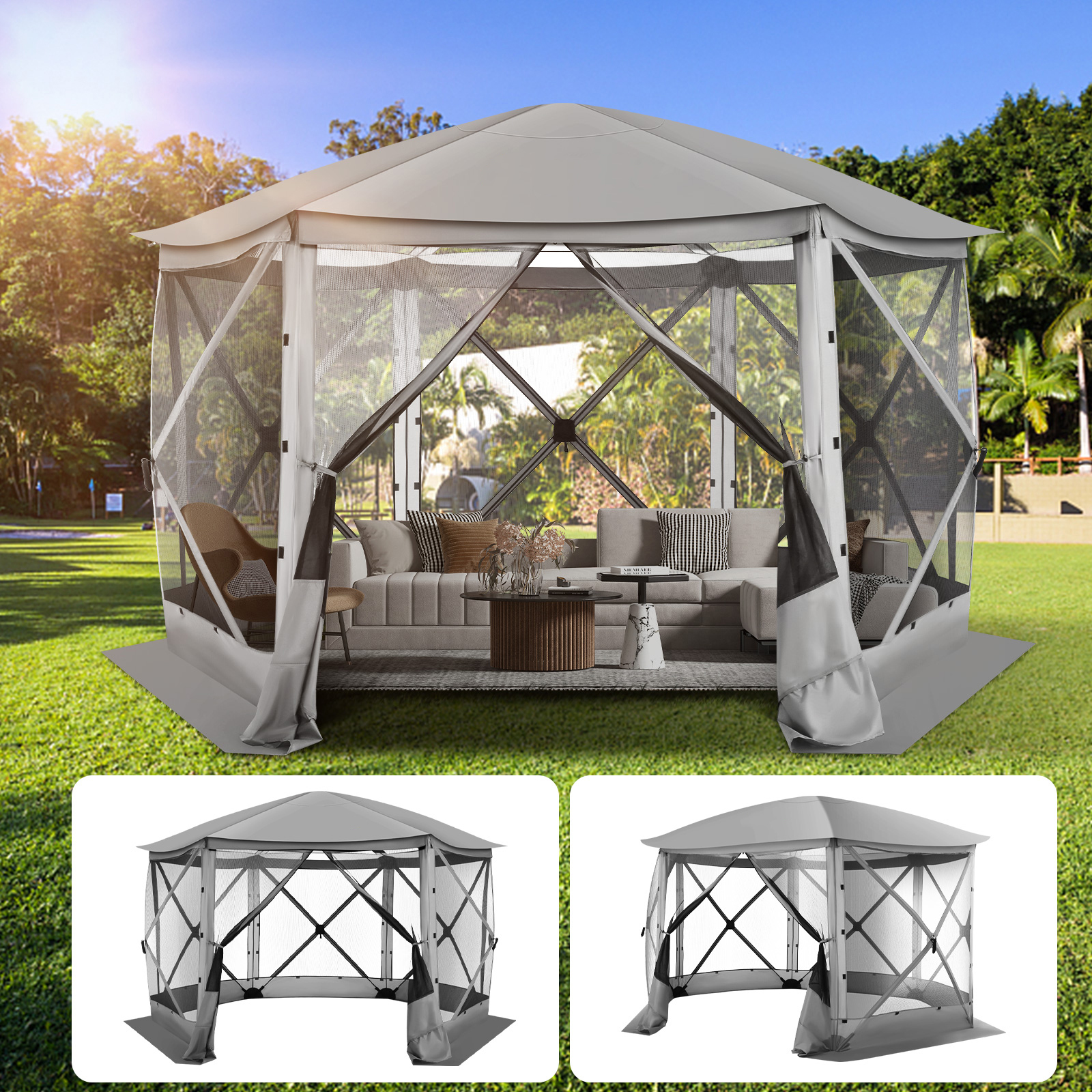 Outdoor Camping Gazebo - Pop up Gazebo Screen Tent Screen