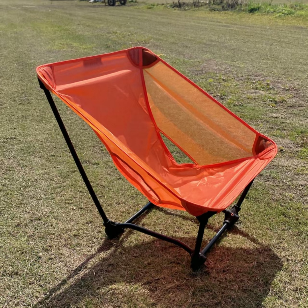 Outdoor Camping Folding Chair - Portable Off Ground Folding Moon Chair