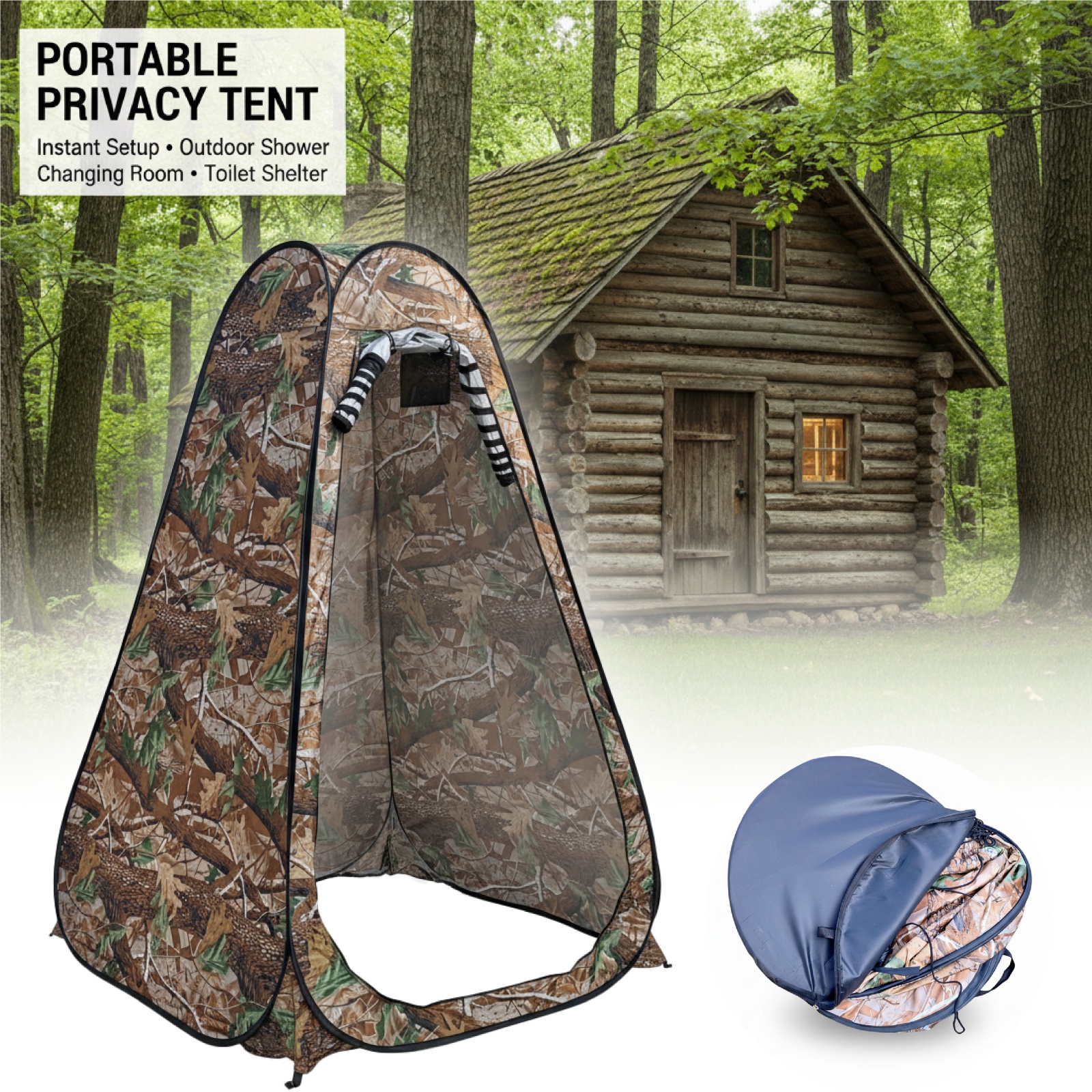 Outdoor Camping Gazebo - Portable Pop-Up Privacy Tent Outdoor Shower
