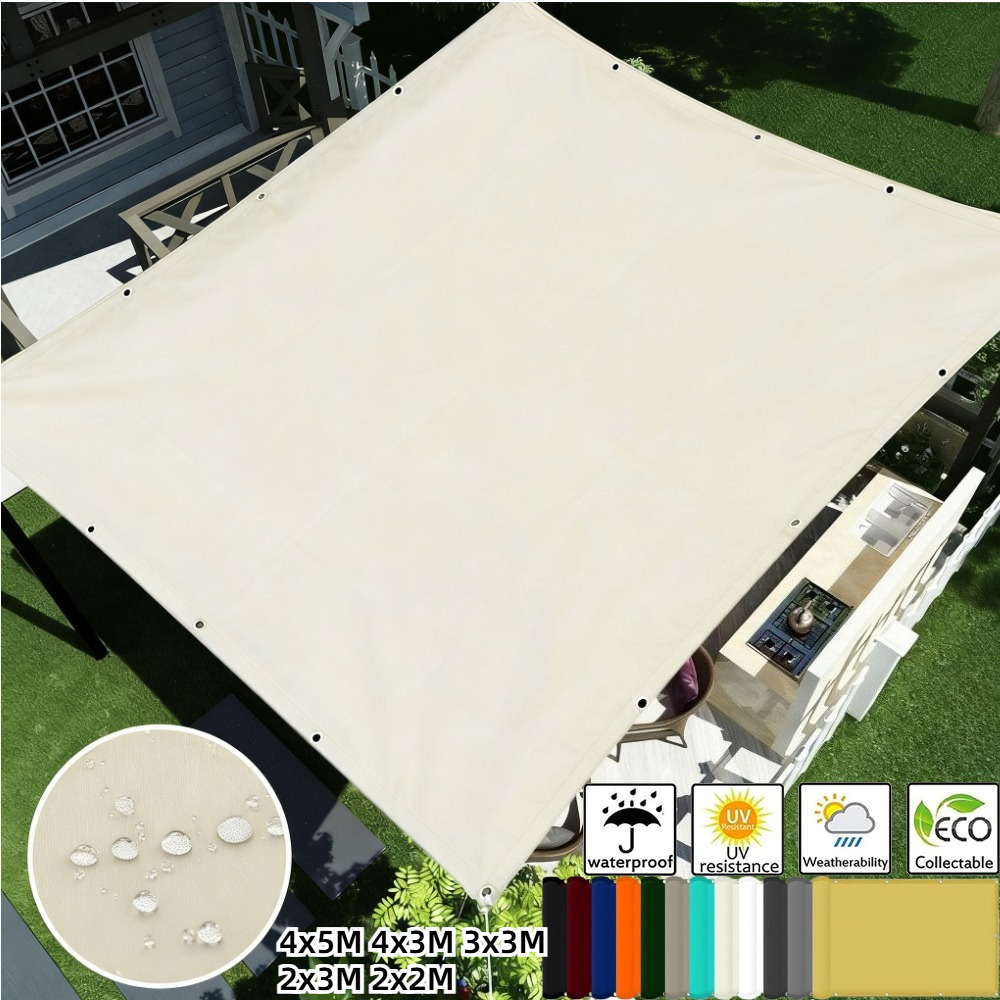 Outdoor Camping Gazebo - Waterproof Shade Sail with Grommets Tent