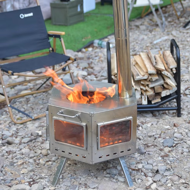 Outdoor Camping Wood Stove - 【Popular】Folding Multipurpose Portable Stainless Steel 15L