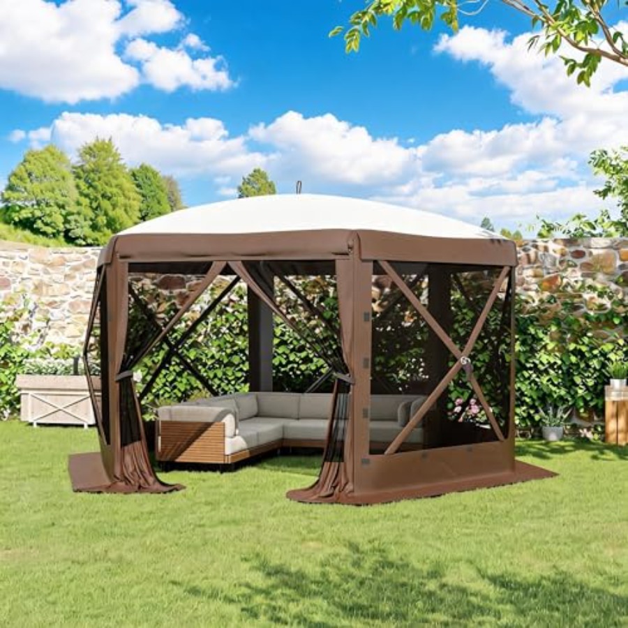 Outdoor Camping Gazebo - Pop-up Gazebo Screen Tent for camping,
