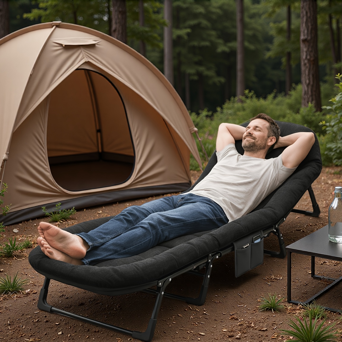 Outdoor Camping Mattress - Portable Folding Camp Cot for Adults