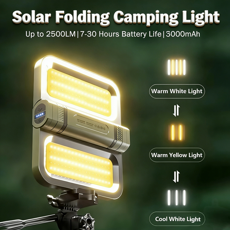 Outdoor Camping Lampe - New Solar LED Camping Light 3000mAh