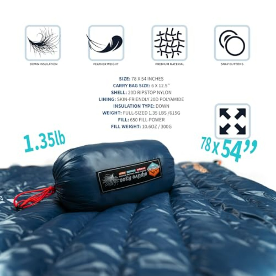 Ultralight Down Camping Blanke - مراجعة Camping Hammock وسعره