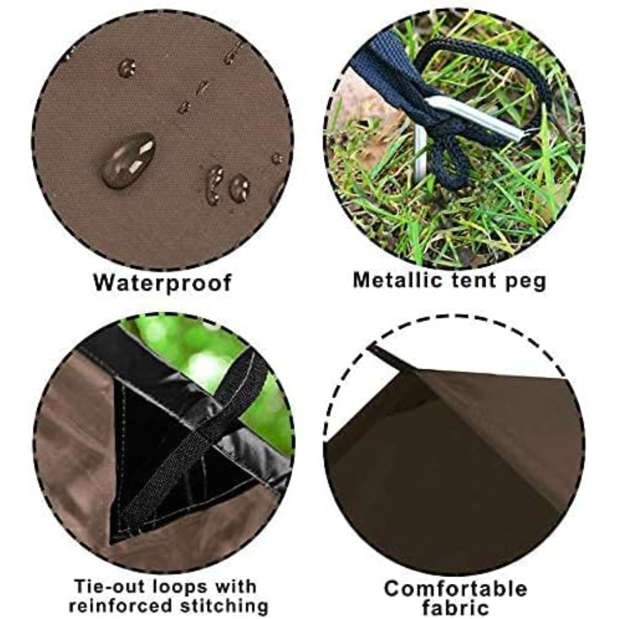 Tent Tarp, Picnic Mat Camping  - مراجعة Camping Hammock وسعره