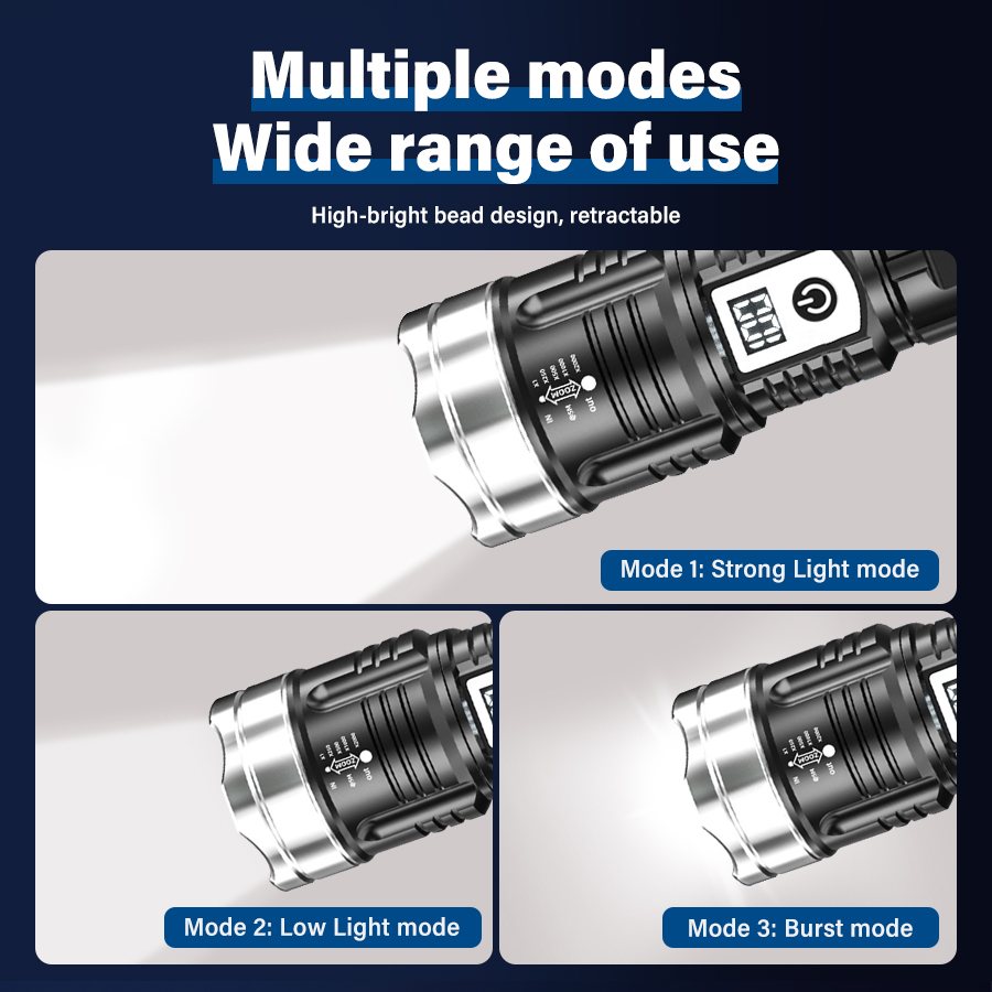 High Power 200000LM LED Flashl - مراجعة Outdoor Camping Lampe وسعره