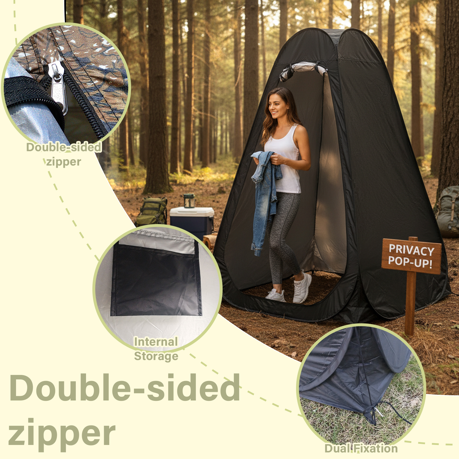 Portable Pop-Up Privacy Tent O - مراجعة Outdoor Camping Gazebo وسعره