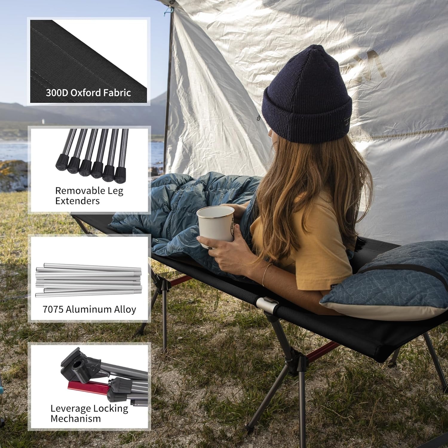 Naturehike Folding Camping Cot - مراجعة Outdoor Camping Gazebo وسعره