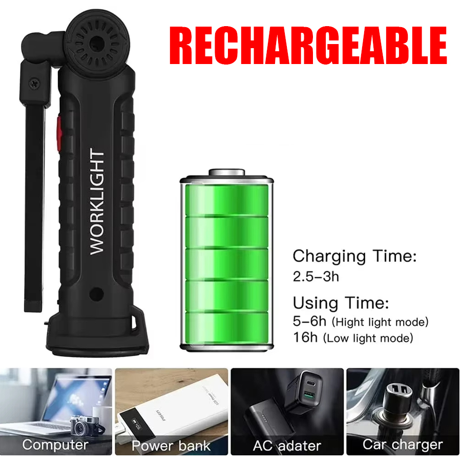Portable LED Flashlight with M - مراجعة Outdoor Camping Lampe وسعره
