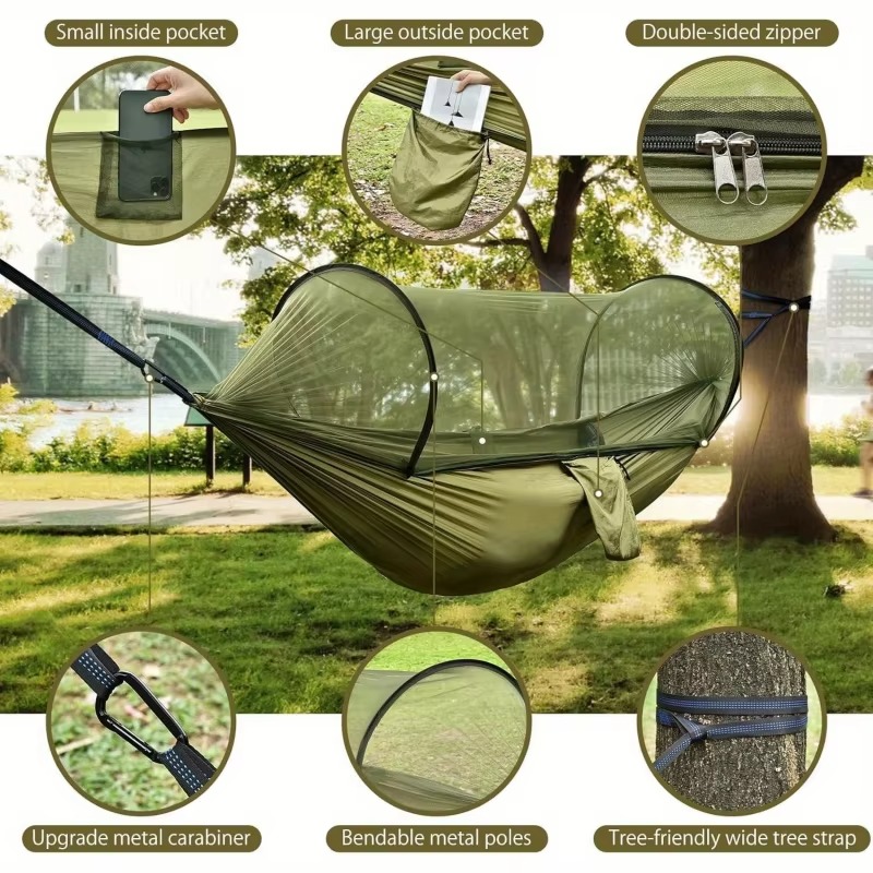 Single and Double Size Nylon F - مراجعة Outdoor Camping Mosquito Net وسعره