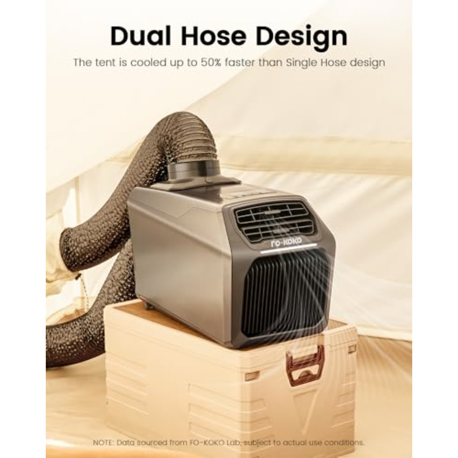 Portable Camping AC Heater: Du - مراجعة Outdoor Camping Van Tent وسعره