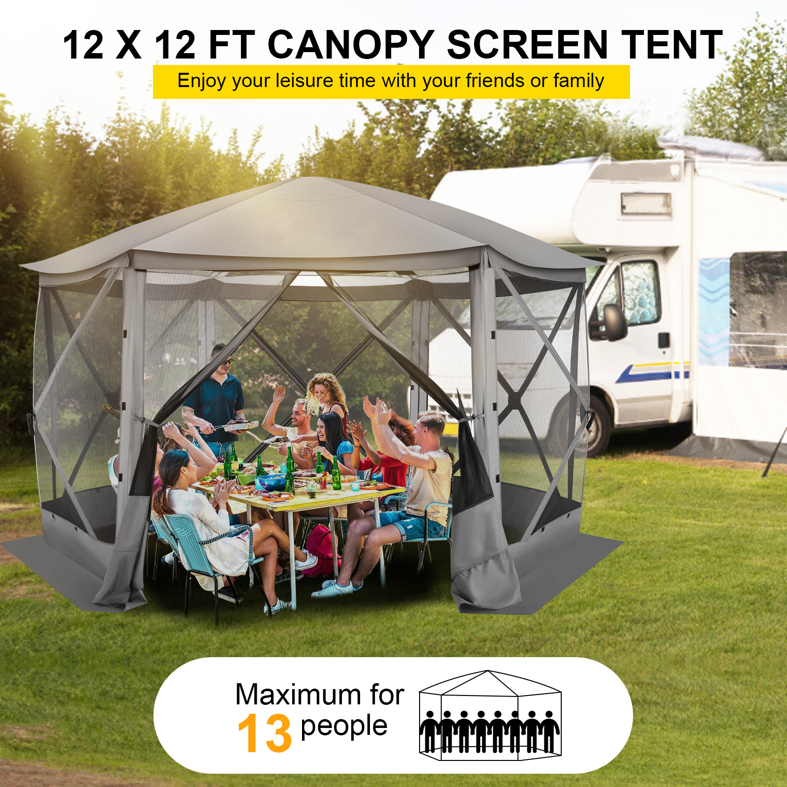 Pop up Gazebo Screen Tent Scre - مراجعة Outdoor Camping Gazebo وسعره