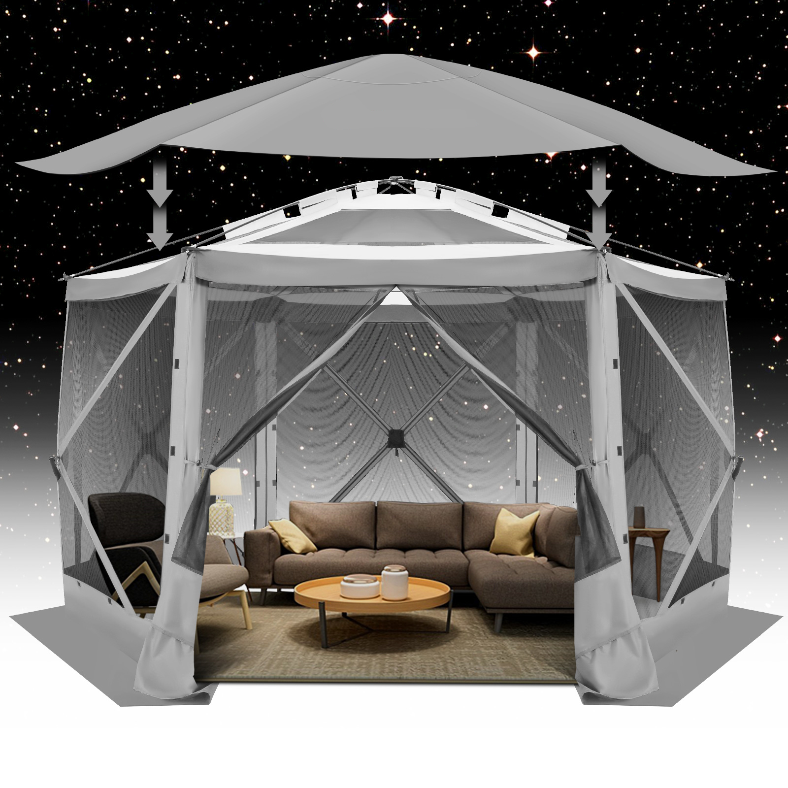 Pop up Gazebo Screen Tent Scre - مراجعة Outdoor Camping Gazebo وسعره