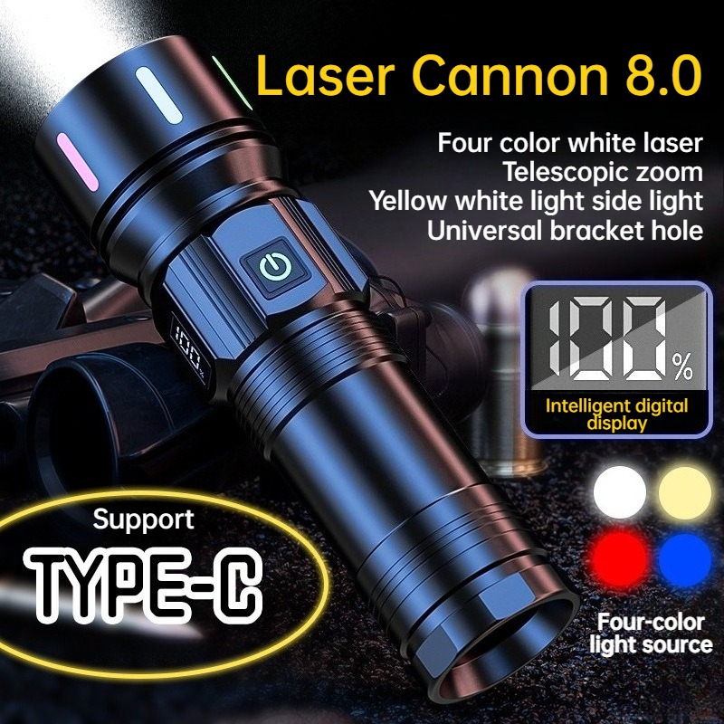 Strong Light LED Flashlight Te - مراجعة Outdoor Camping Lampe وسعره