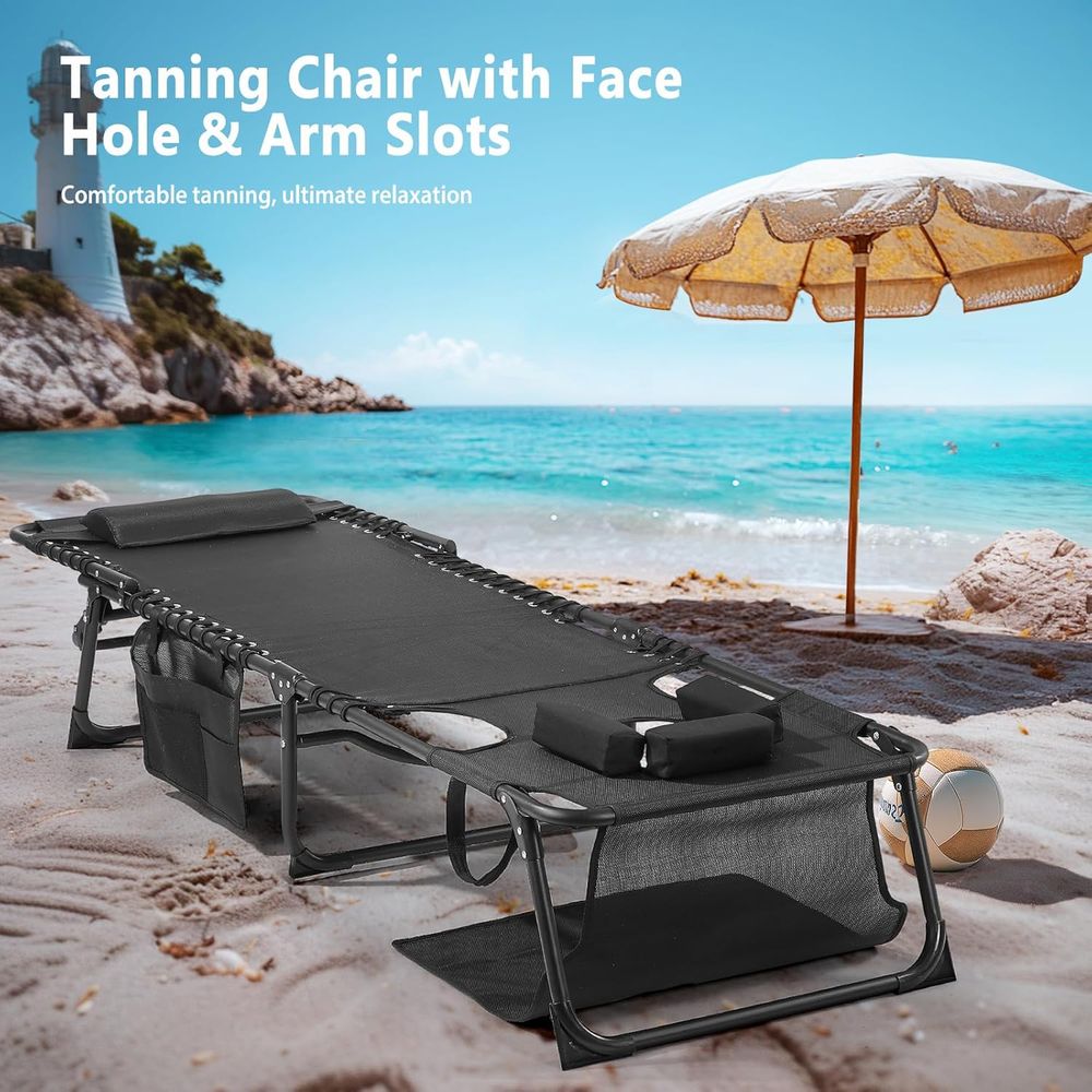 Outdoor Lounge Chair with 5-Po - مراجعة Outdoor Camping Recliner وسعره