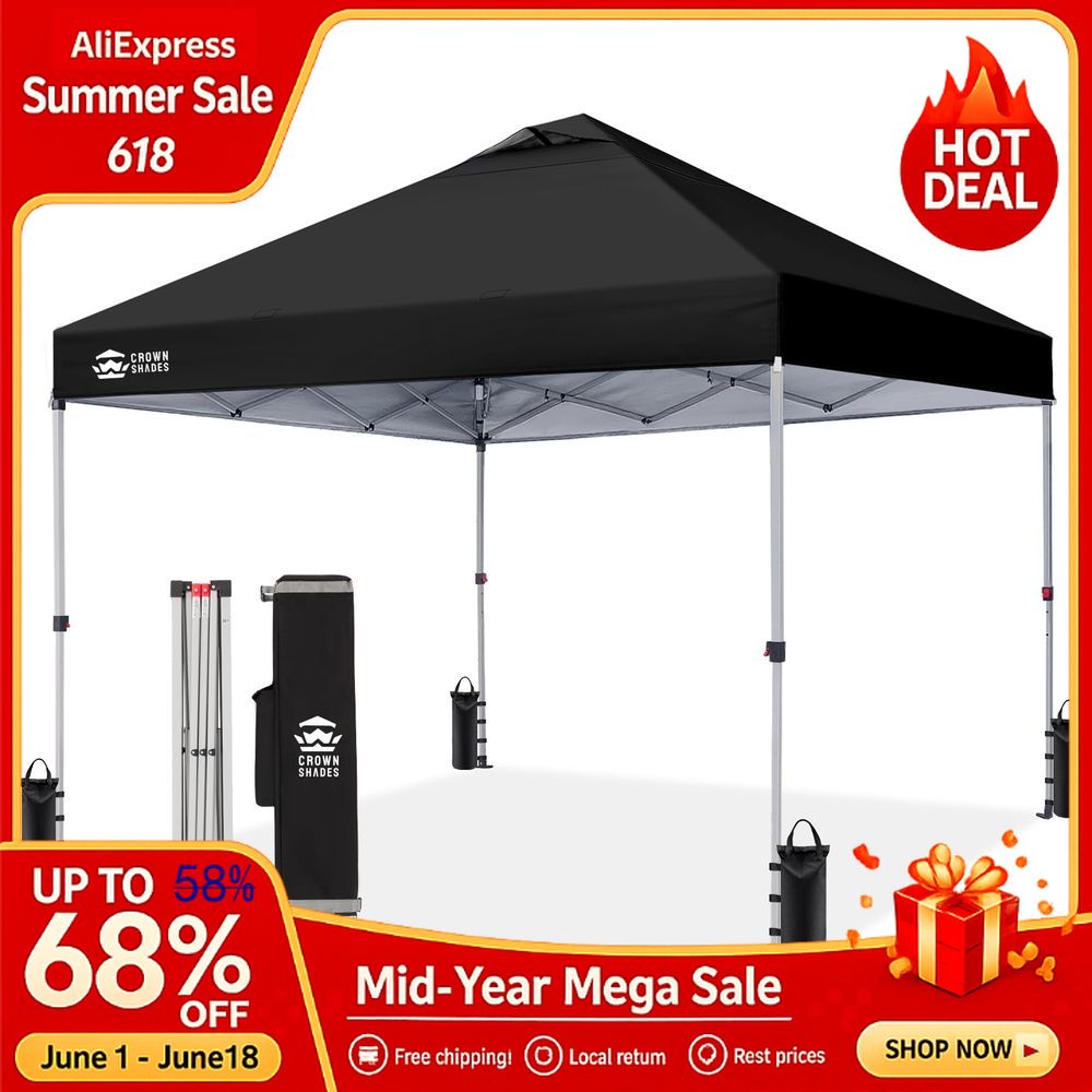 10x10 Pop Up Canopy Beach Tent - مراجعة Outdoor Camping Gazebo وسعره