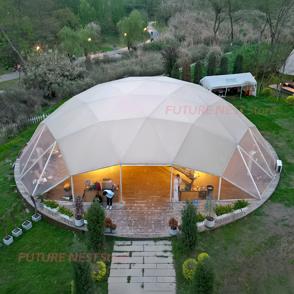 Glamping Geodesic Dome Tent Sp - مراجعة Outdoor Camping Exhibition وسعره
