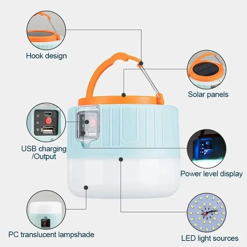 Solar Camping Lantern Recharge - مراجعة Outdoor Camping Lampe وسعره