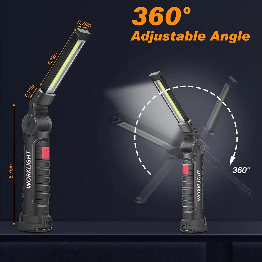 Rechargeable Magnetic Work Lig - مراجعة Outdoor Camping Lampe وسعره