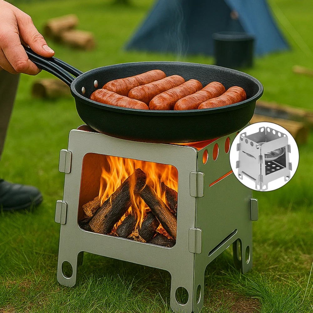 Camping Furnace Wood Stove Alc - مراجعة Outdoor Camping Wood Stove وسعره