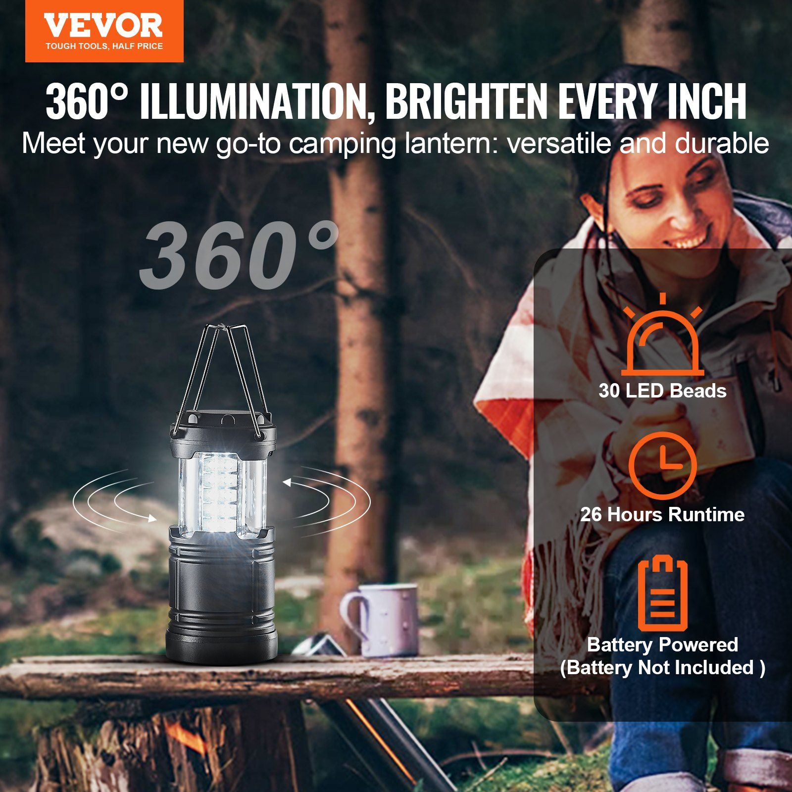 Set of 4 Collapsible LED Campi - مراجعة Camping Lantern وسعره
