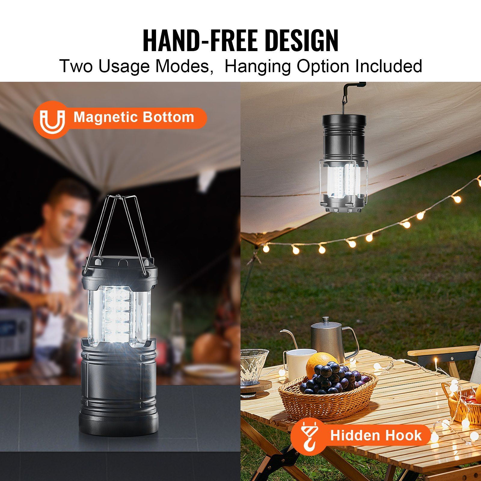 Set of 4 Collapsible LED Campi - مراجعة Camping Lantern وسعره