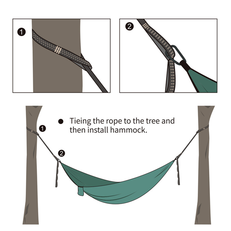 2pcs Hammock Straps High Load  - مراجعة Camping Hammock وسعره