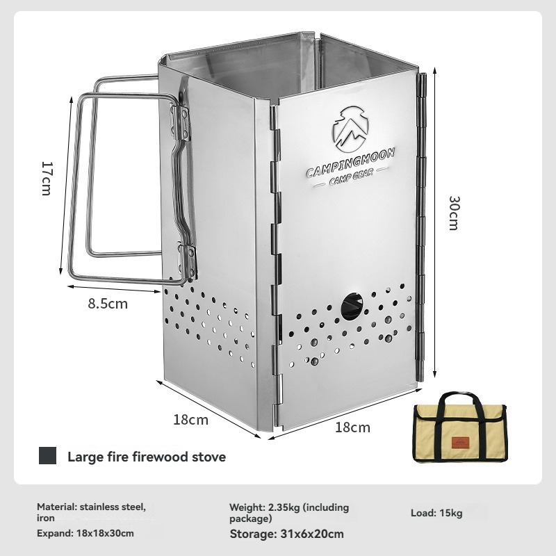 MT-18 Stainless Steel Hiking F - مراجعة Outdoor Camping Wood Stove وسعره
