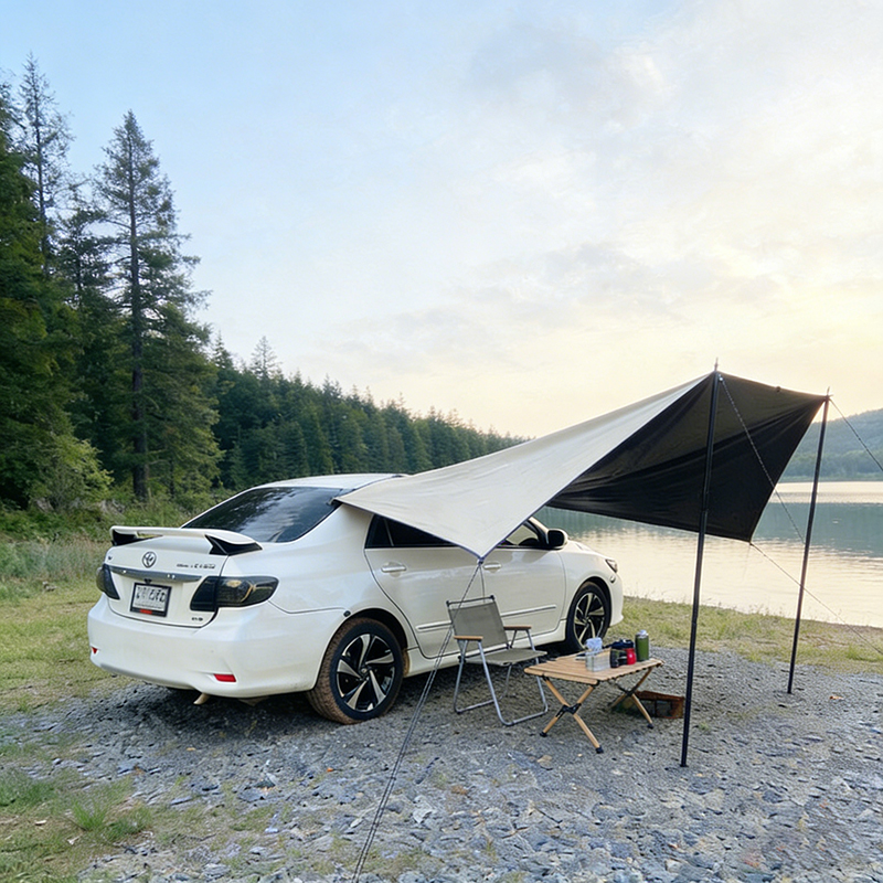 Bat Shape Car Side Awning Blac - مراجعة Outdoor Camping Van Tent وسعره