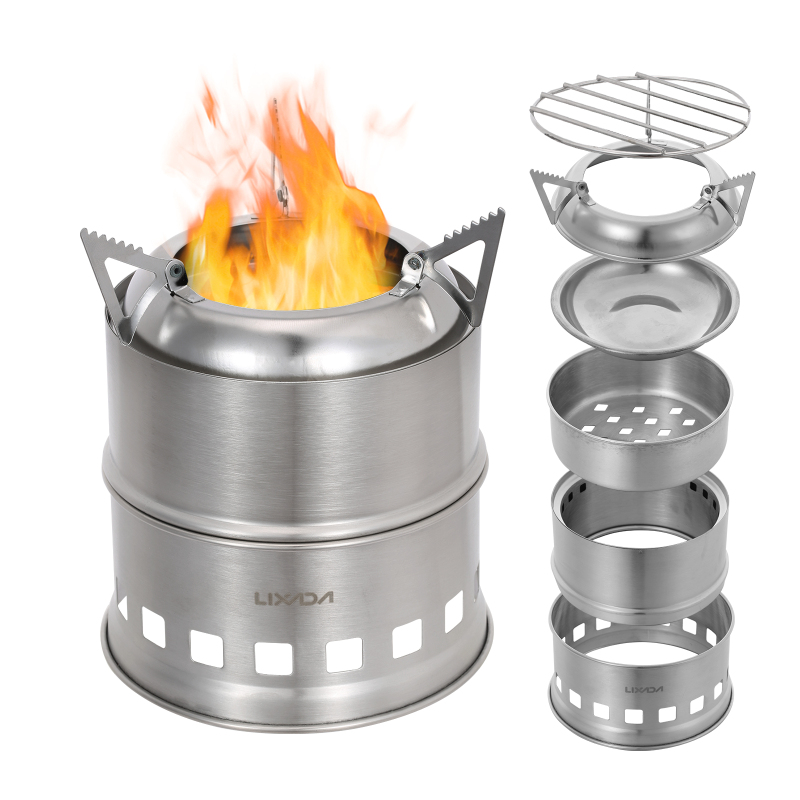 Lixada Stainless Steel Wood St - مراجعة Outdoor Camping Wood Stove وسعره