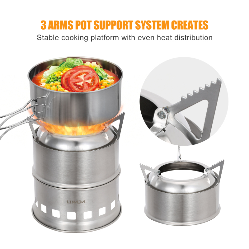 Lixada Stainless Steel Wood St - مراجعة Outdoor Camping Wood Stove وسعره