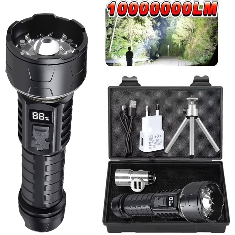COB LED Flashlight Rechargeabl - مراجعة Outdoor Camping Lampe وسعره