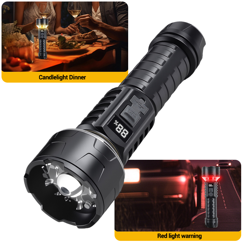 COB LED Flashlight Rechargeabl - مراجعة Outdoor Camping Lampe وسعره