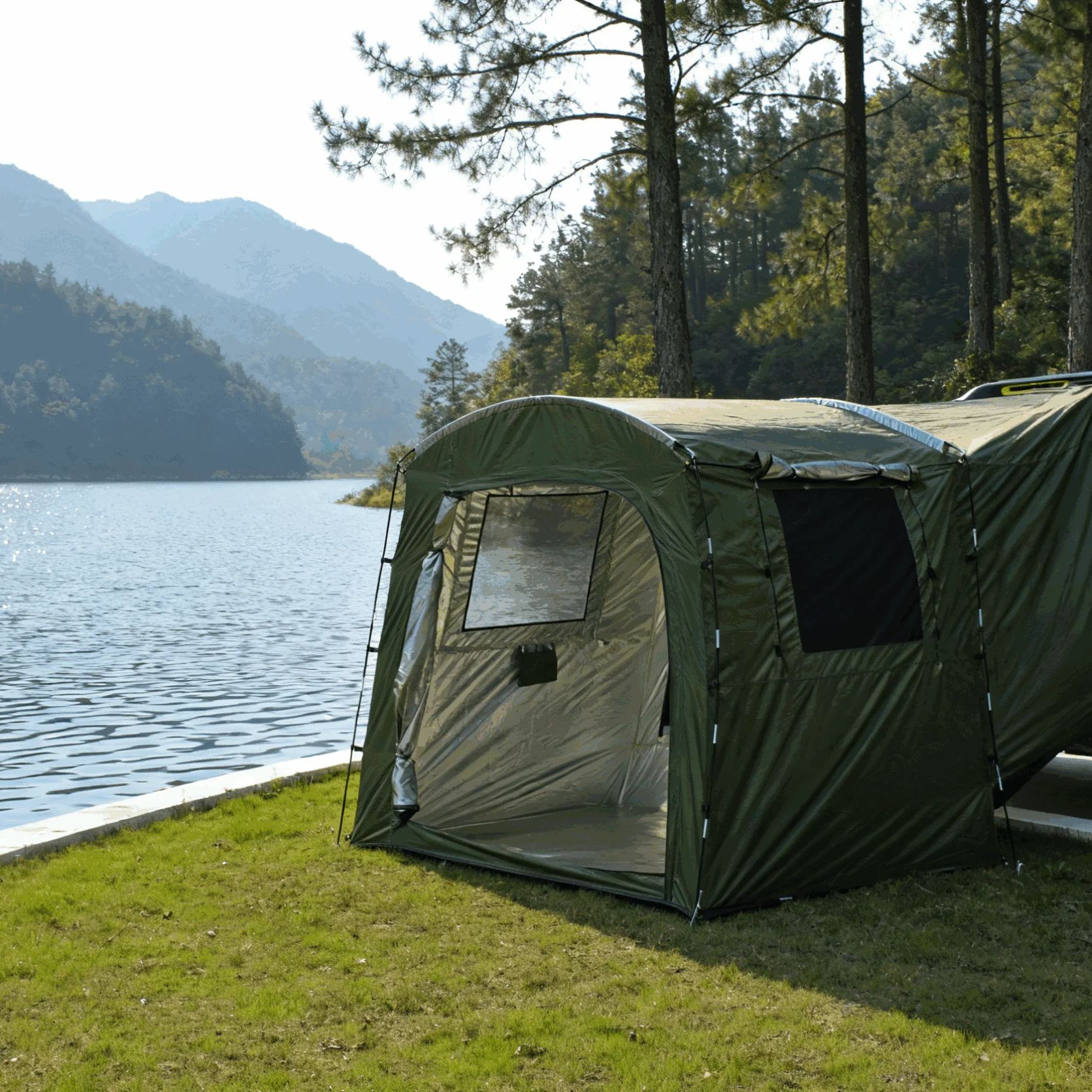 Outdoor Trunk Extension Tent 4 - مراجعة Outdoor Camping Van Tent وسعره