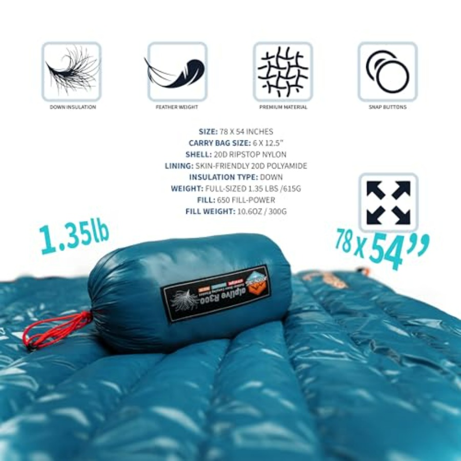 Ultralight Down Camping Blanke - مراجعة Camping Hammock وسعره