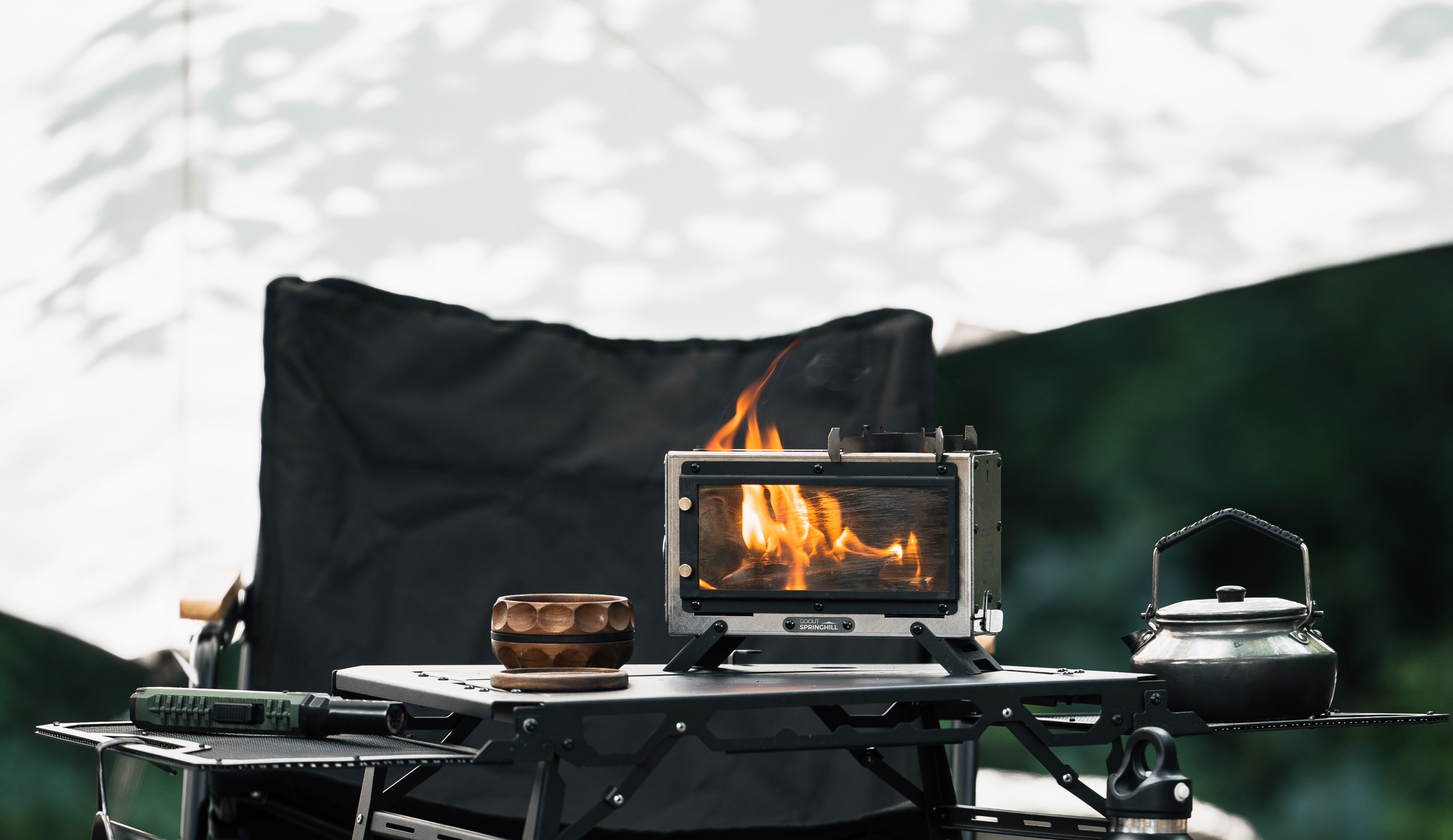 Goout Springhill wood stove Po - مراجعة Outdoor Camping Wood Stove وسعره