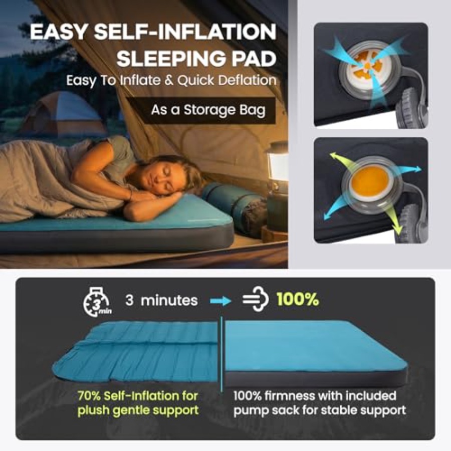 Camping Self-Inflating Sleepin - مراجعة Outdoor Camping Van Tent وسعره