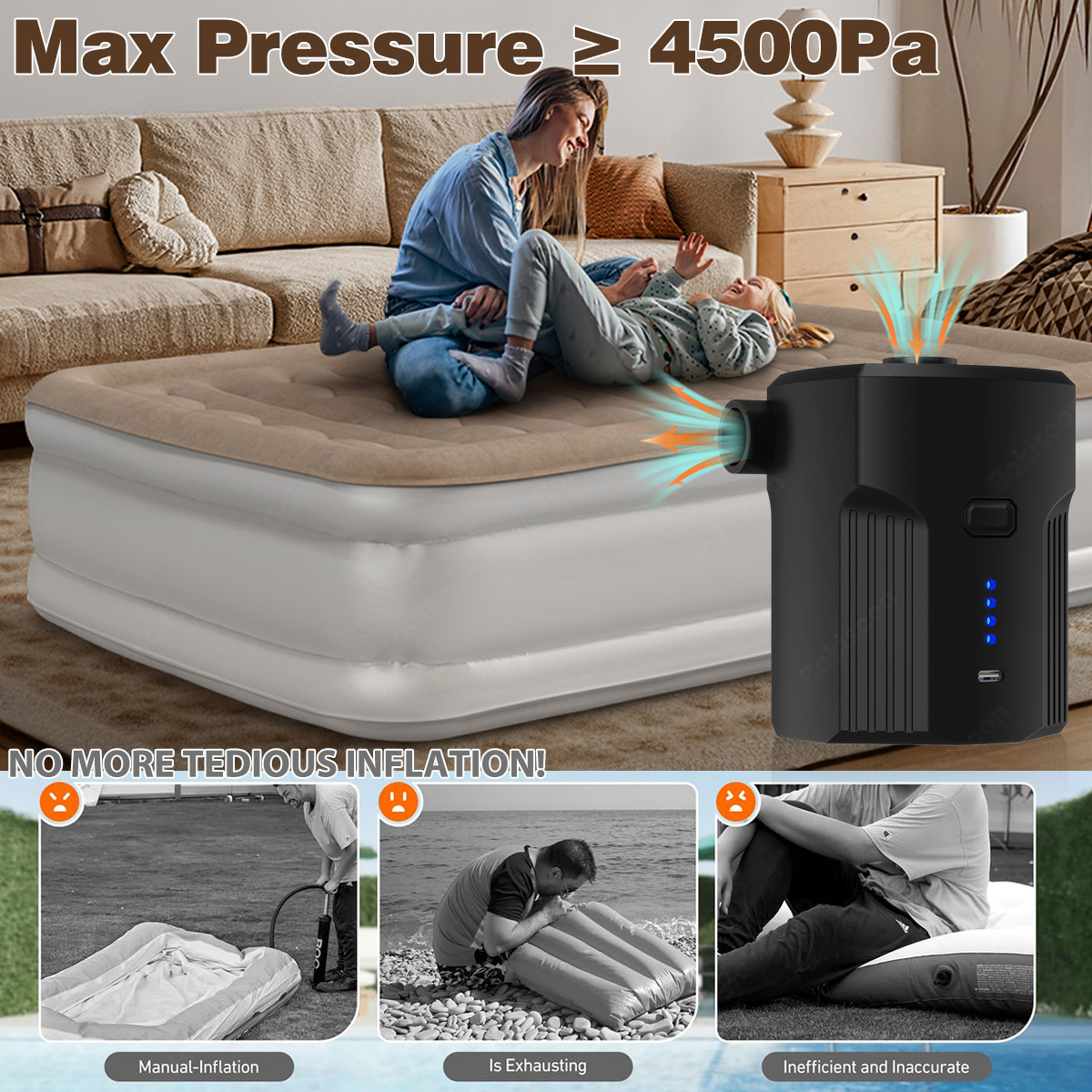 Portable Electric Air Pump for - مراجعة Outdoor Camping Mattress وسعره