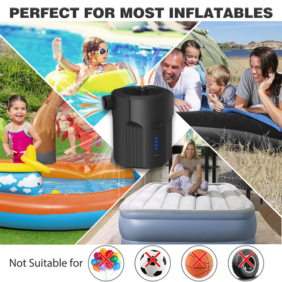 Portable Electric Air Pump for - مراجعة Outdoor Camping Mattress وسعره