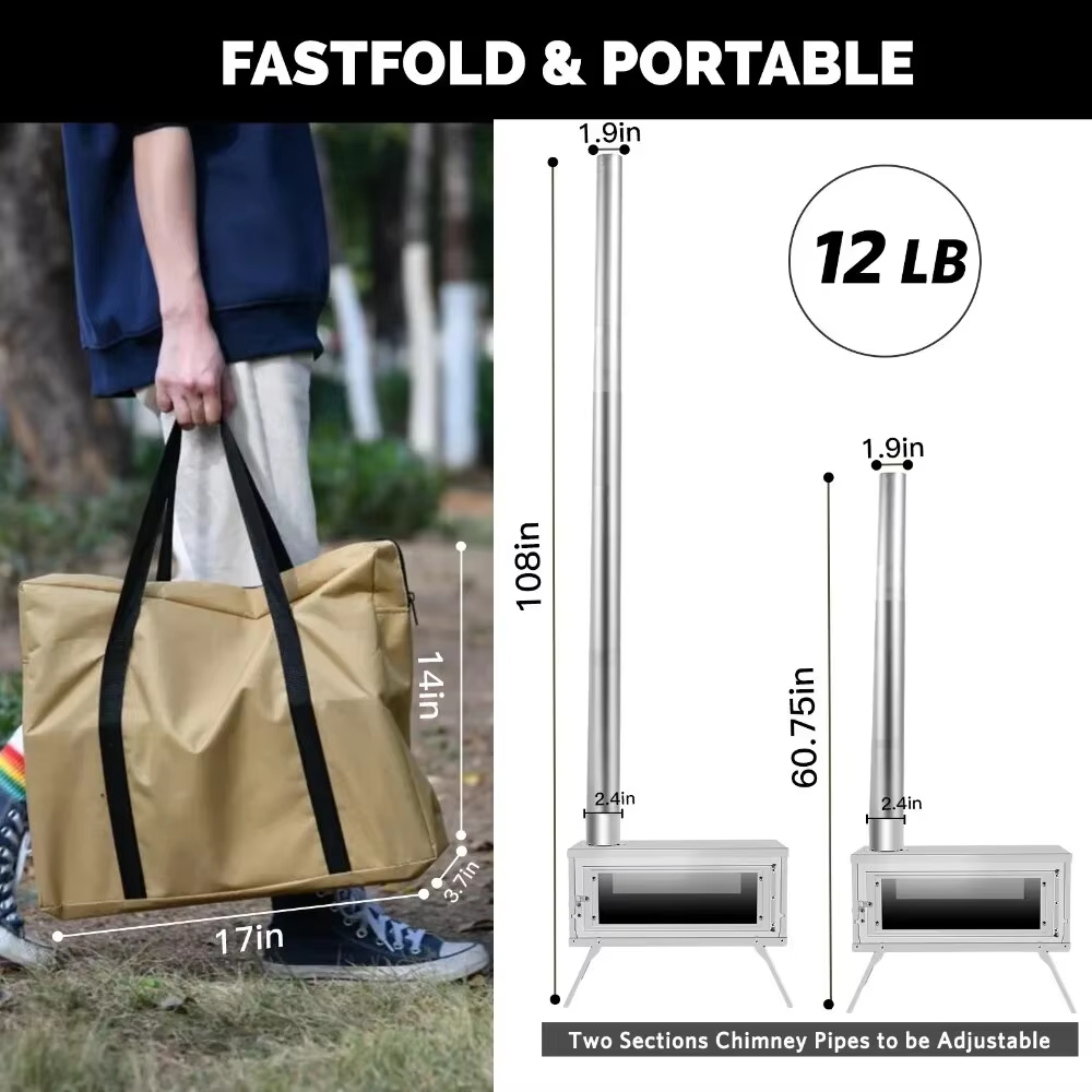 CHANGE MOORE Portable Outdoor  - مراجعة Outdoor Camping Wood Stove وسعره