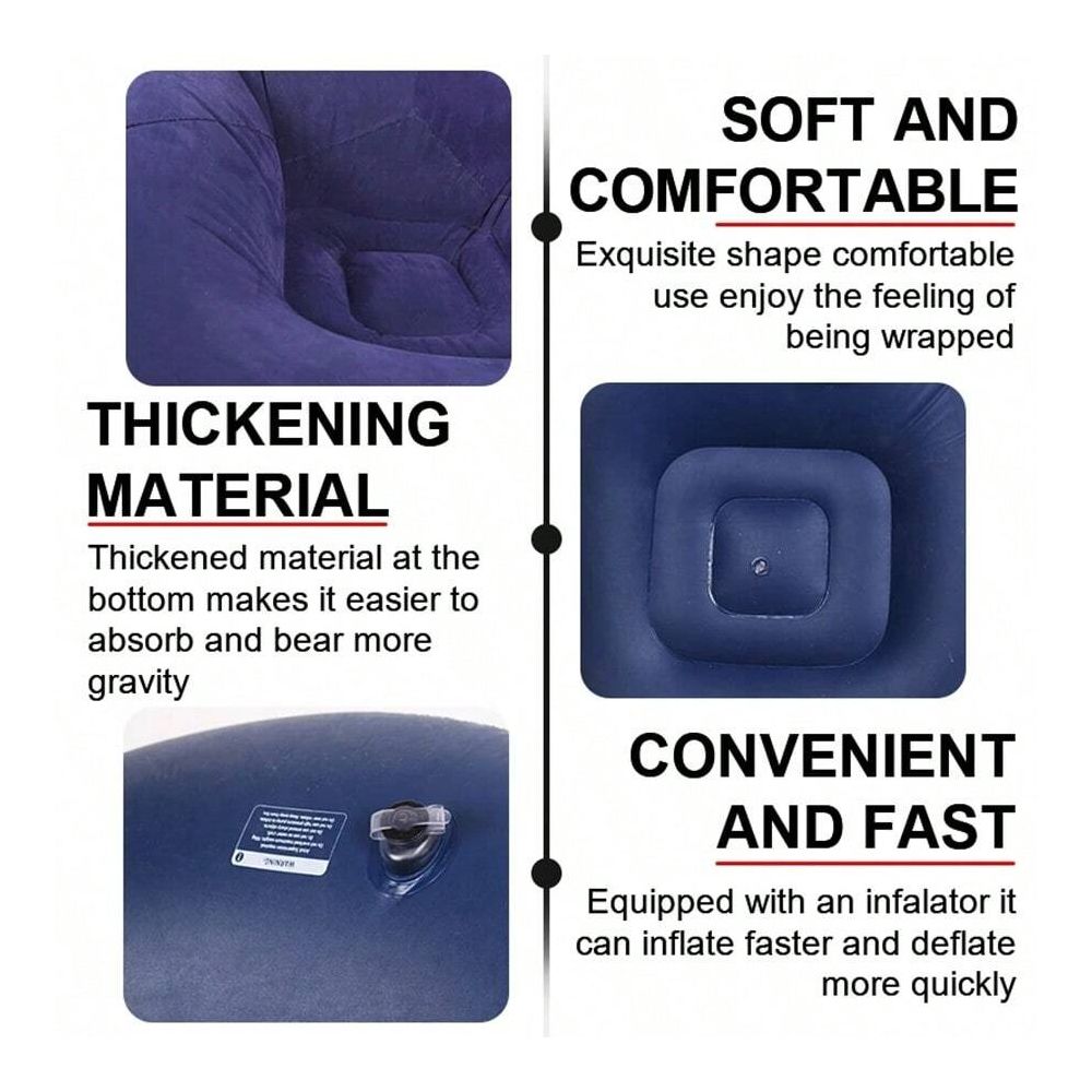 Inflatable Slouchy Sofa Chair, - مراجعة Outdoor Camping Recliner وسعره