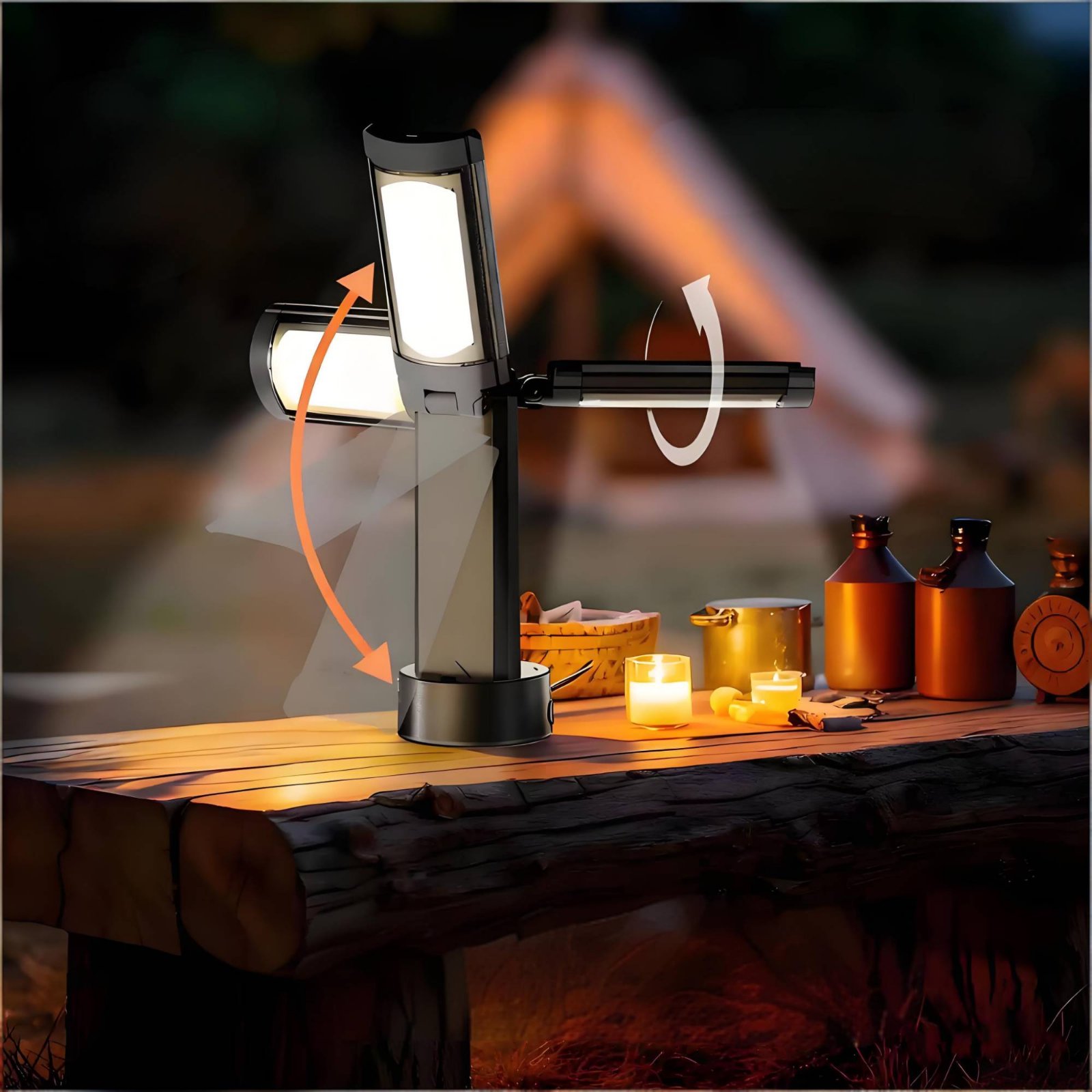 Telescopic Tent Lamp Adjustabl - مراجعة Outdoor Camping Lampe وسعره