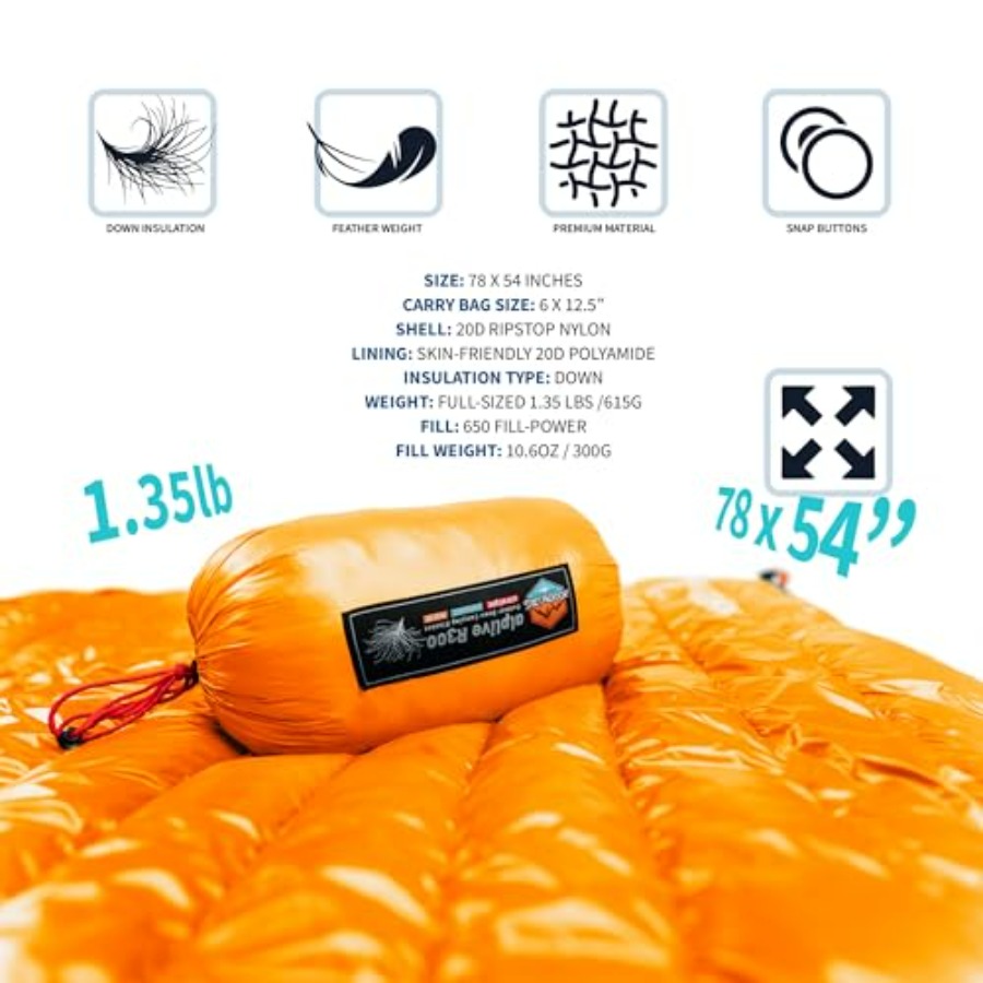 Ultralight Down Camping Blanke - مراجعة Camping Hammock وسعره