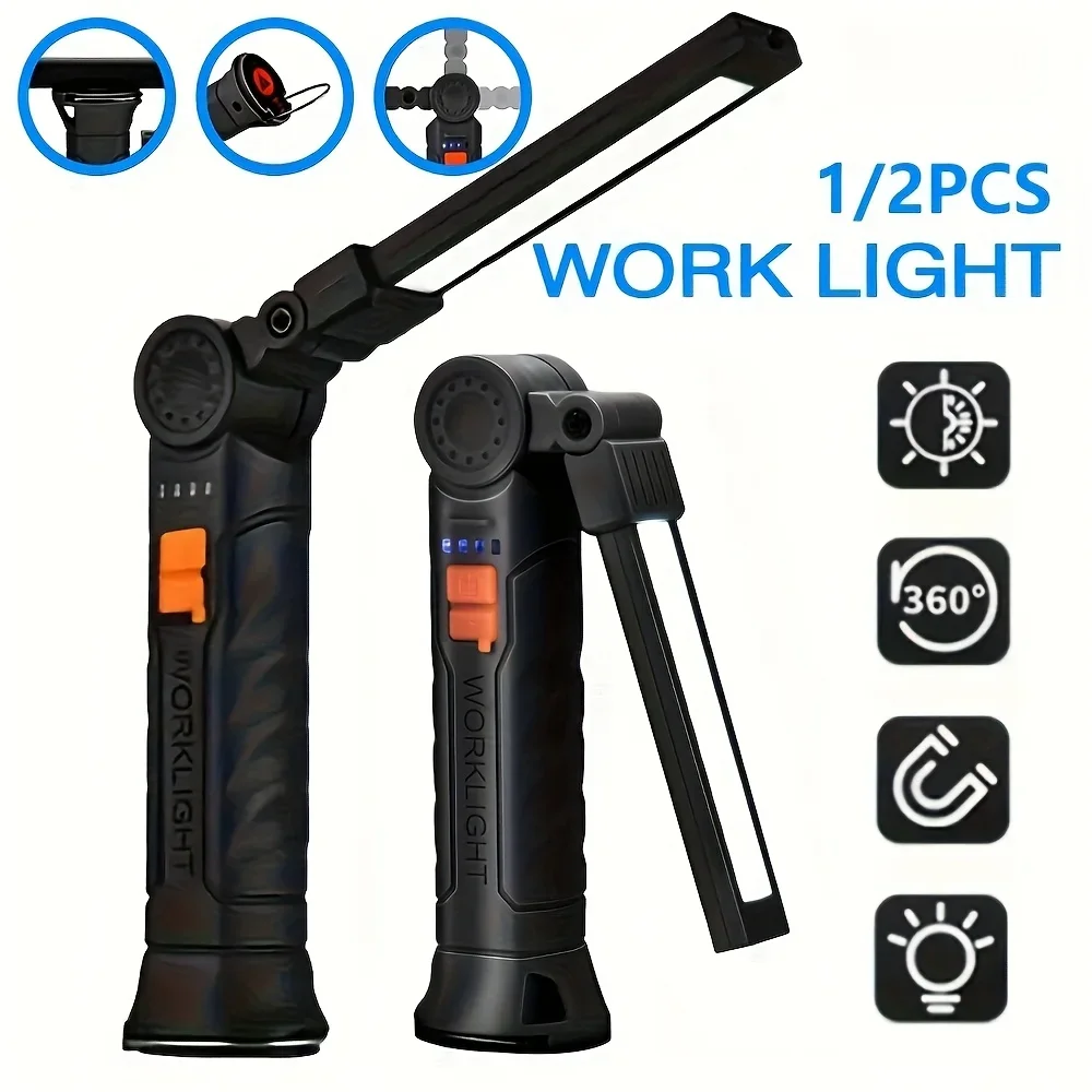 Portable COB LED Flashlight Re - مراجعة Outdoor Camping Lampe وسعره