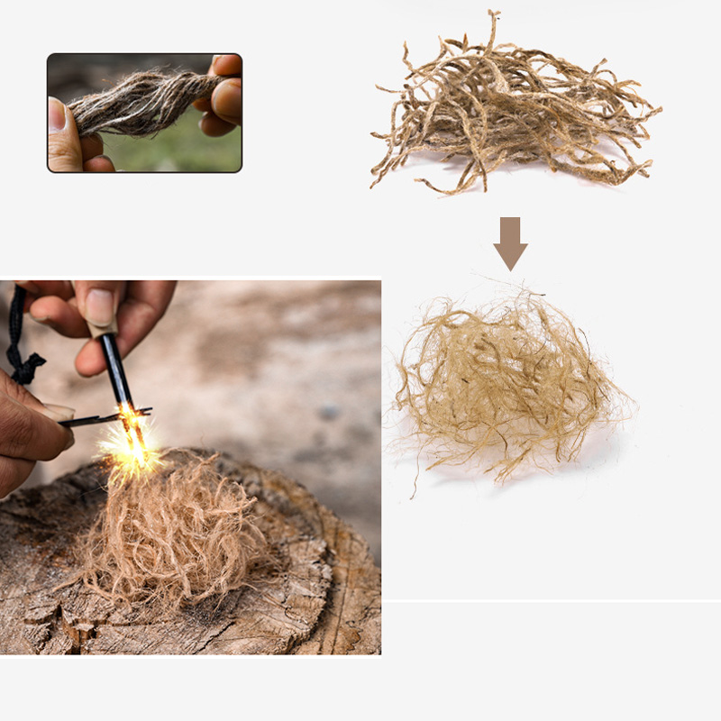 Outdoor Mini Wax Hemp Rope Por - مراجعة Outdoor Camping Wood Stove وسعره