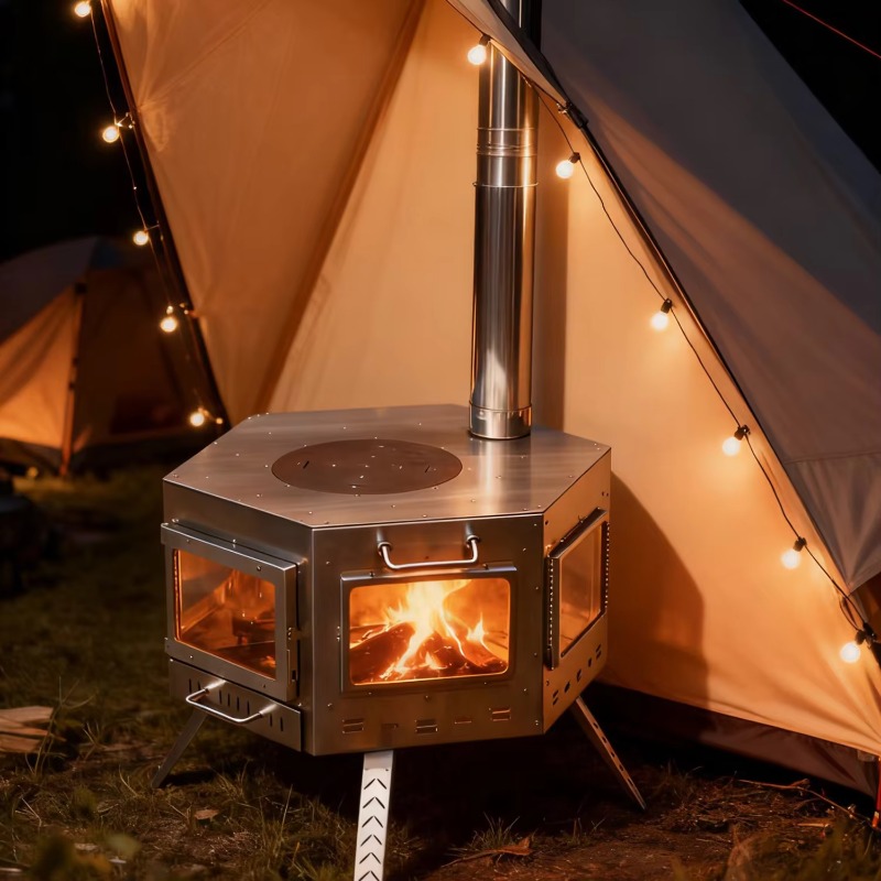 【Popular】Folding Multipurpose  - مراجعة Outdoor Camping Wood Stove وسعره