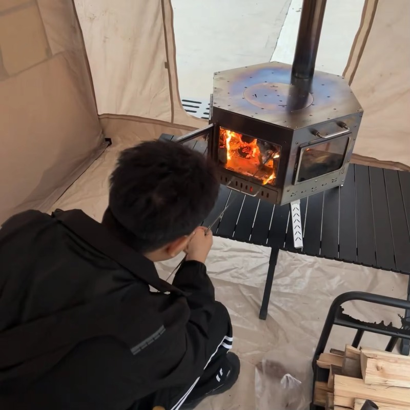 【Popular】Folding Multipurpose  - مراجعة Outdoor Camping Wood Stove وسعره