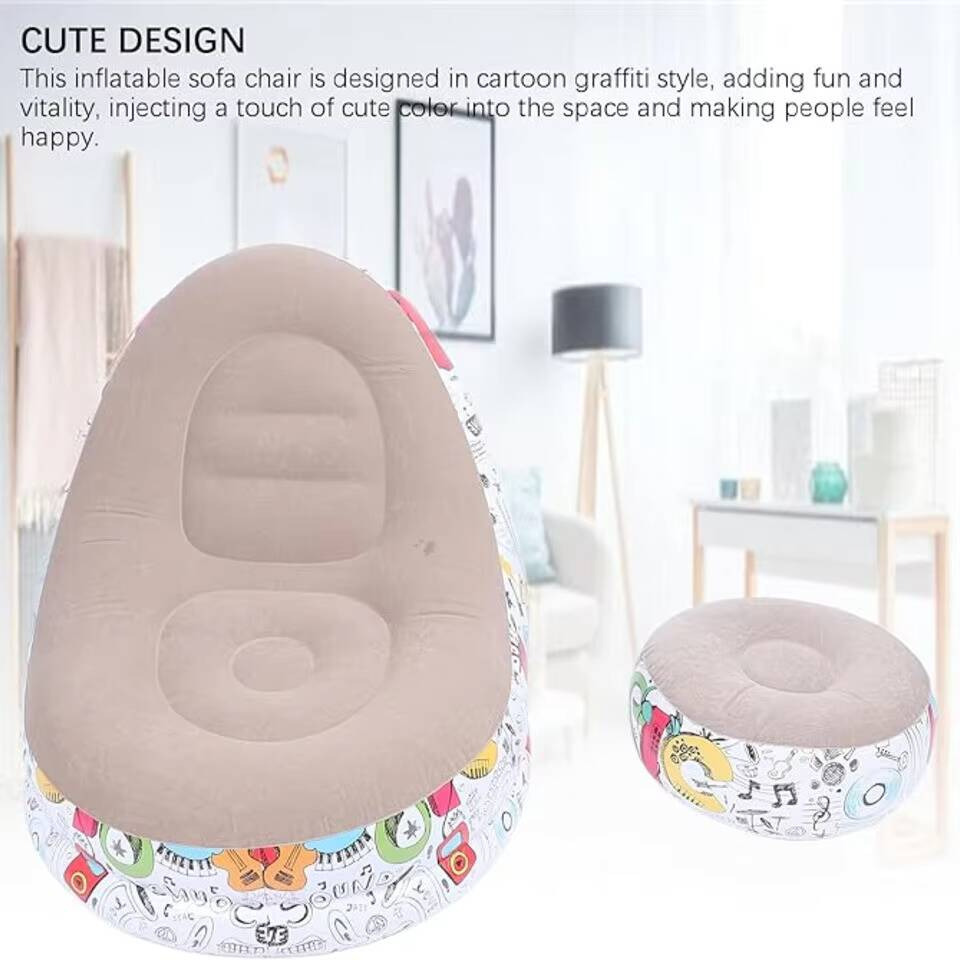 Modern Eco-flocked PVC Inflata - مراجعة Outdoor Camping Recliner وسعره
