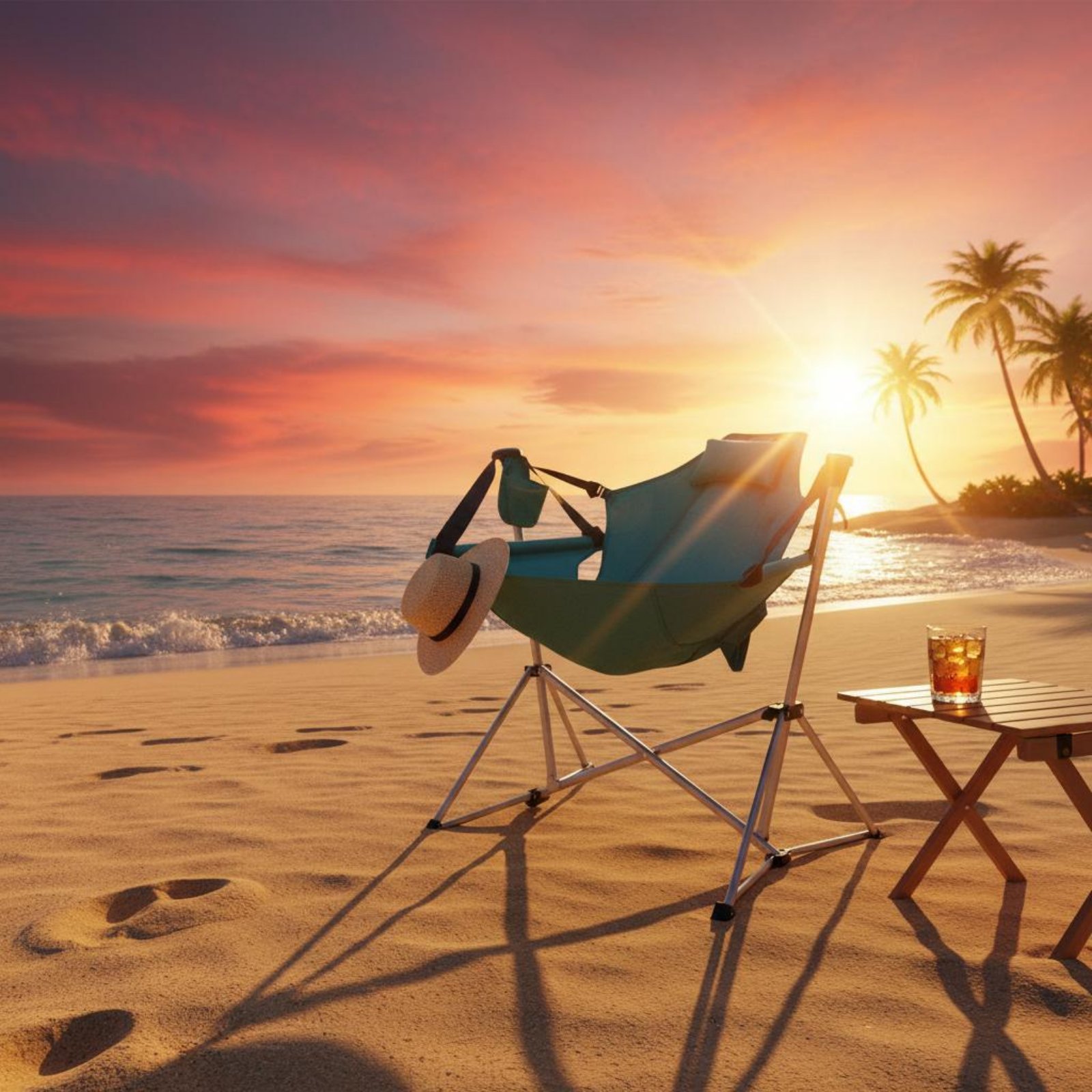 Folding Rocking Chair Foldable - مراجعة Outdoor Camping Recliner وسعره